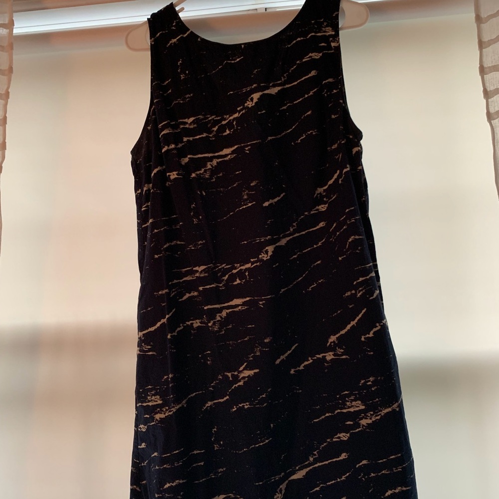 Navy blue printed dress